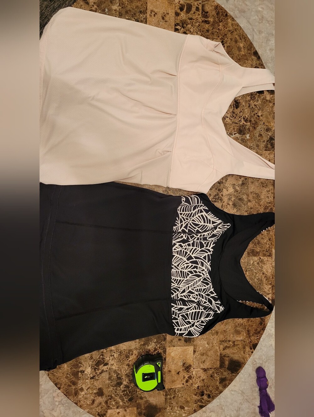 lululemon athletica Cinch Tanks — Black Size 10 & Light Pink Size 12